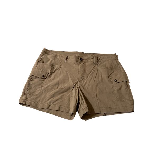 Eddie Bauer Pants - Eddie Bauer Cargo Shorts Womens 14 Outdoor Hiking Casual Stretch Mid Rise Khaki